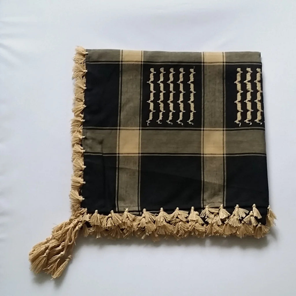 Arab Scarf Shawl Keffiyeh Wrap Shemagh Scarf Mask Cycling Shawl Neck Cover Man Woman Hiking Sunshade Head Wrap