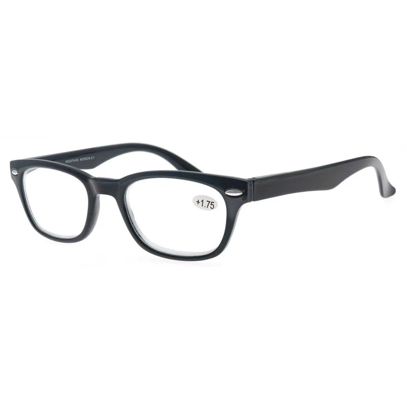 Reading Glasses for Men Sun Readers Comfort Spring Hinge Square Frame Readers for Women Tortoise Black +1.0+1.5+2.0+2.5+3.0+1.75