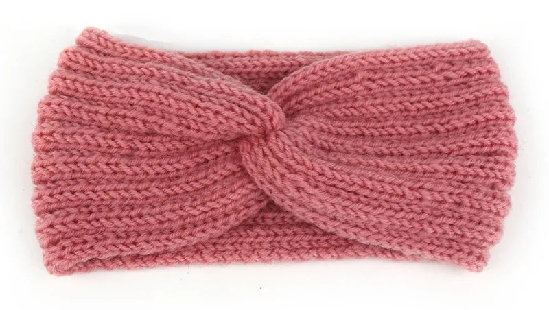 Women Headband Solid Color Elastic Hair Bands Twisted Knitted Turban Headwrap  Winter Girls Hairband Fashion Hair Accessories