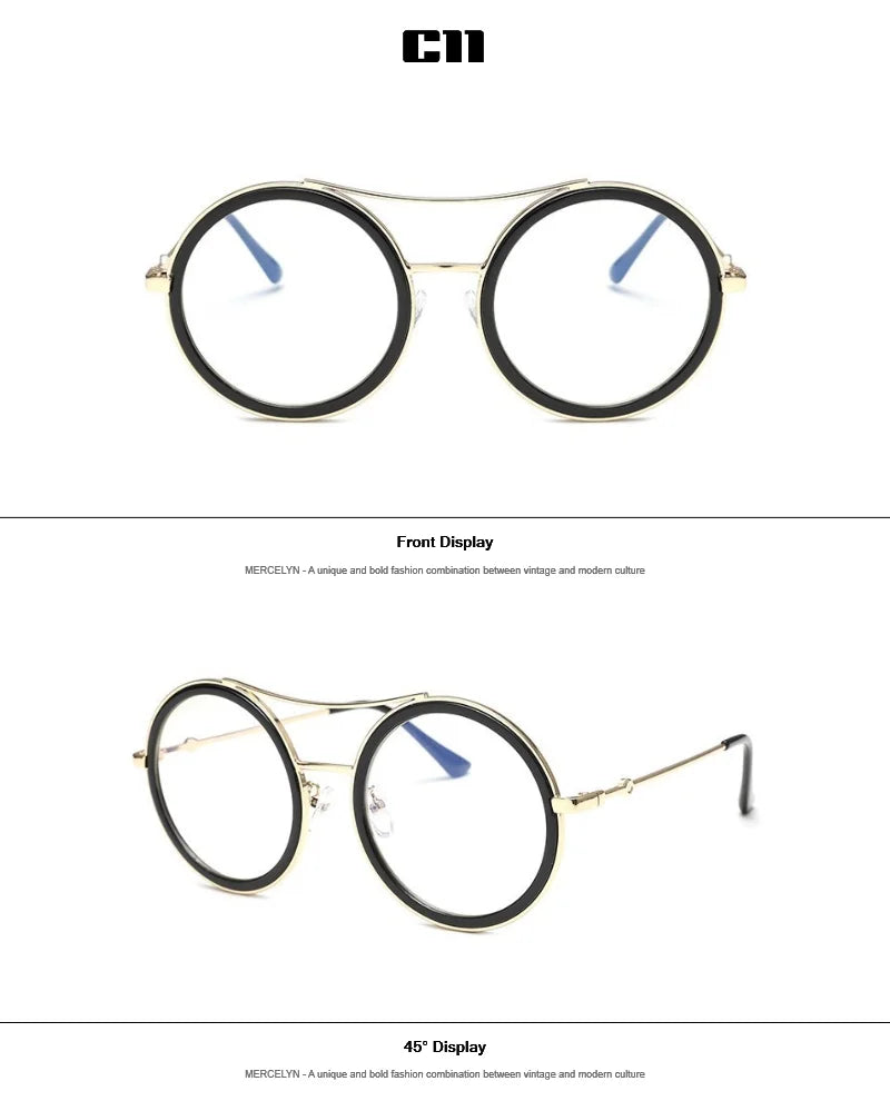 Luxury Round Two Tone Sunglasses For Ladies Sexy Classy Fashion Sun Glasses Stylish Designer Brand Eyewear