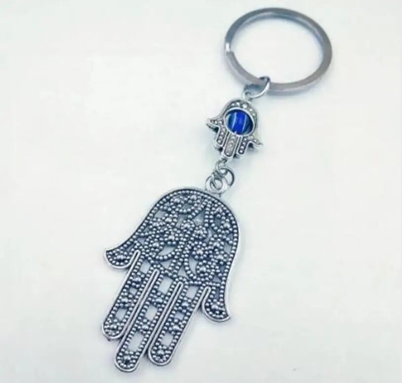 Greek Turkish Evil Eye Wall Hanging Amulet, Kabbalah & Evil Eye For Keys Car Bag Charm Key Ring Handbag Couple Key Chains Gift