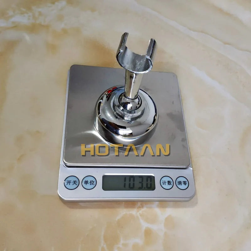 Solid Zinc Alloy  Made Chrome Wall Mounted Hand Shower Holder Hook Pedestal Bracket In Wall Shower Accessories Bathroom Fitting