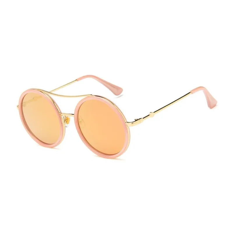 Luxury Round Two Tone Sunglasses For Ladies Sexy Classy Fashion Sun Glasses Stylish Designer Brand Eyewear