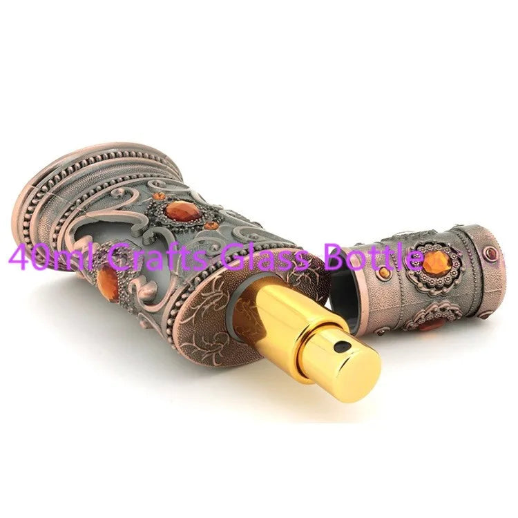 New Design Unique 40ML Glass Arabic Oil Perfume Bottle Cut and Decorated for Personal Care Decal Surface Handling