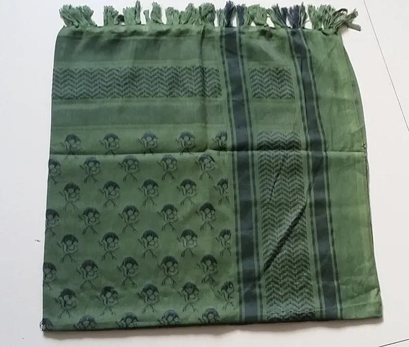 Arab Scarf Shawl Keffiyeh Wrap Shemagh Scarf Mask Cycling Shawl Neck Cover Man Woman Hiking Sunshade Head Wrap