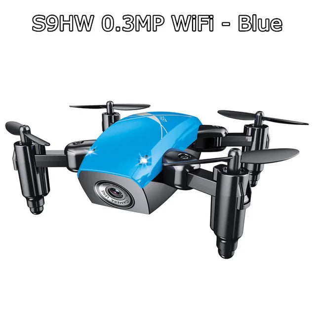 S9HW Mini Drone With Camera S9 No Camera RC Helicopter Foldable Drones Altitude Hold Quadcopter WiFi FPV Pocket Dron Toy For Fun