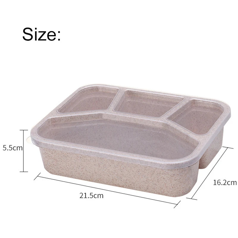 Portable Mini Bento 4 Grids Lunch Box Microwave Thermal Containers For Adults Travel Children Picnic Food Container and Storage