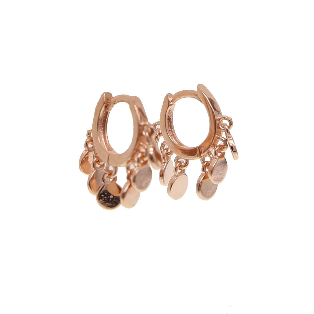 Multi Piercing Mini Hoop Rose Gold Gold Wholesale Women Jewelry 2023 New Design Round Charm Hoop Earring