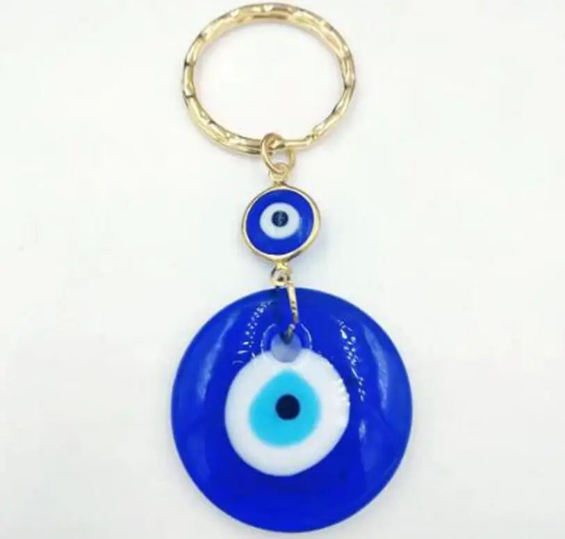 Greek Turkish Evil Eye Wall Hanging Amulet, Kabbalah & Evil Eye For Keys Car Bag Charm Key Ring Handbag Couple Key Chains Gift