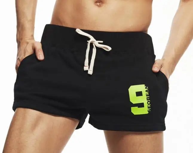 SEOBEAN Men's Shorts Casual Summer Beach Small Cotton Home Shorts Loose Fitness Pockets