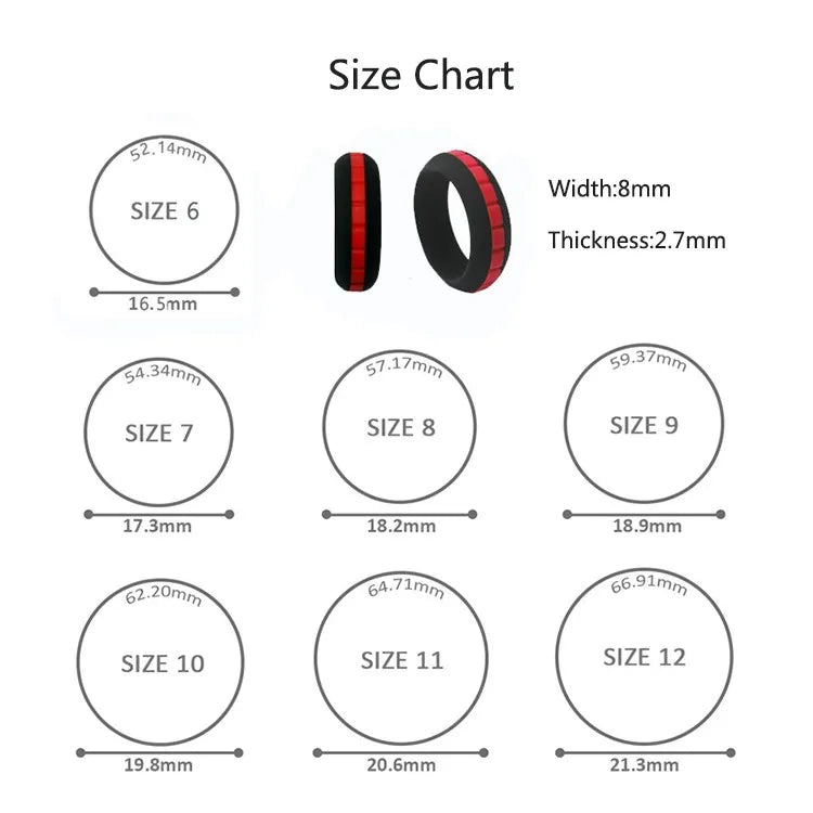 DIY Style Women Silicone Wedding Ring Thin Breathable Silicone Sports Rings for Men