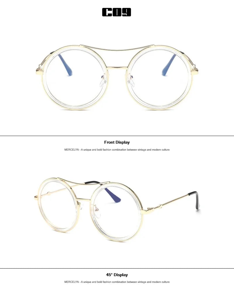 Luxury Round Two Tone Sunglasses For Ladies Sexy Classy Fashion Sun Glasses Stylish Designer Brand Eyewear