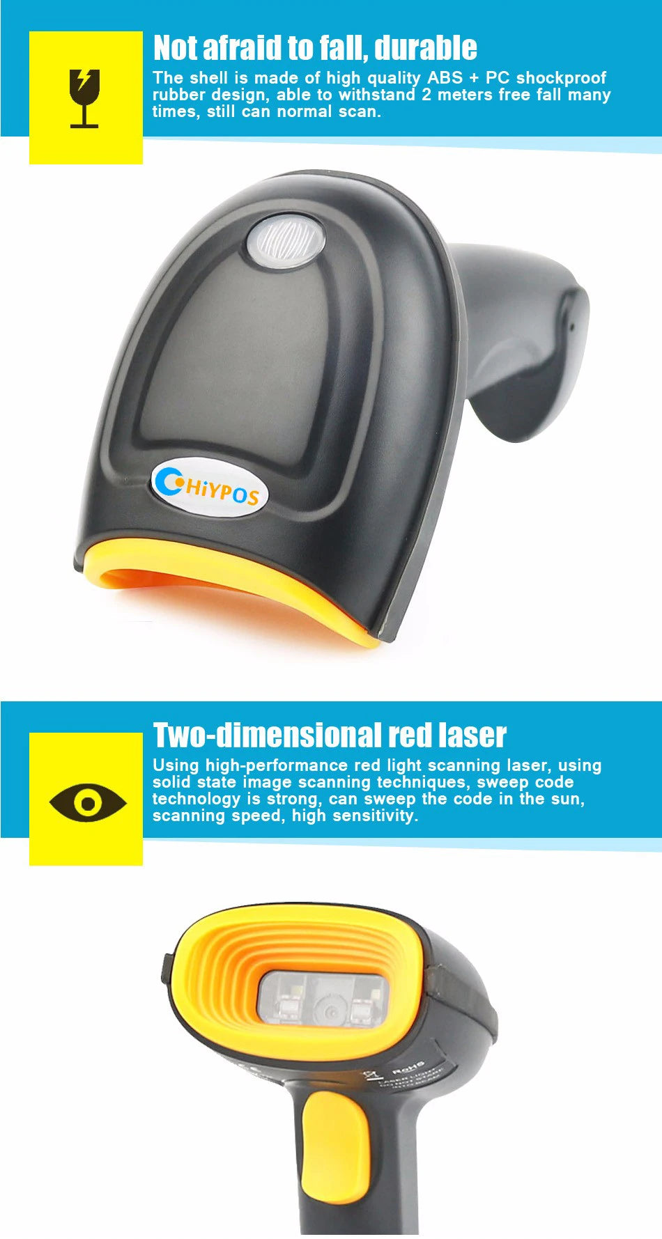 ScanHome Supermarket Handheld 2D Code Scanner Bar Code Reader QR Code Reader USB ZD5800 2D Bar Code scanner