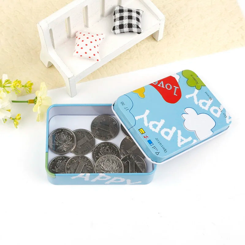 Mini Tin Metal Box Case for Candy Storage Small Metal Box Diy Coin Earrings Headphones Gift Box 9cm*6.5cm*2.5cm