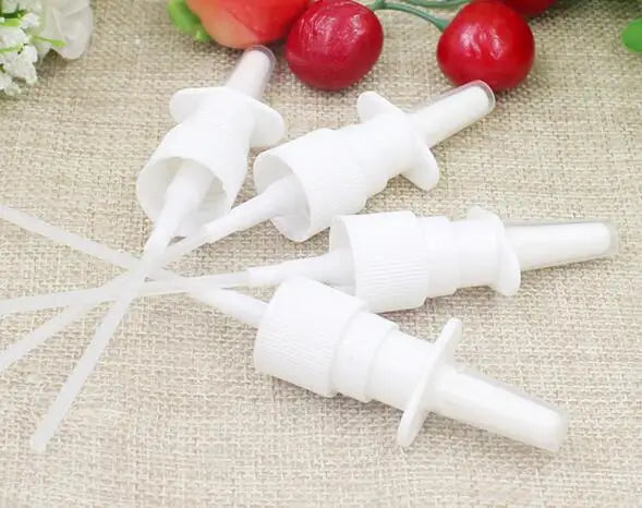 2pcs 10ml/20ml/30ml White Empty Plastic Nasal Spray Bottles Pump Sprayer Mist Nose Spray Refillable Bottling Packaging