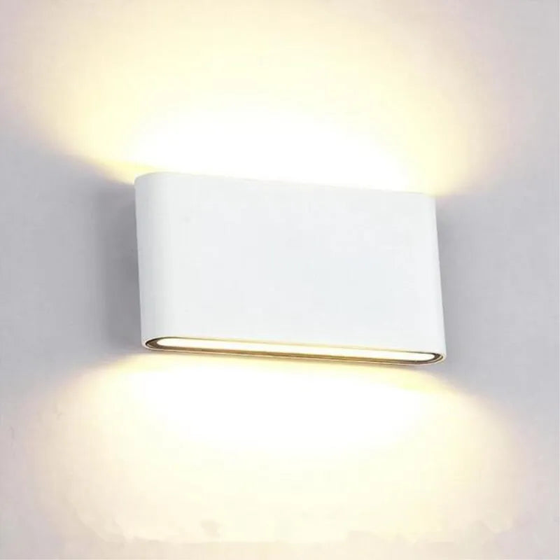 6W 12W LED Wall Lamp Outdoor Waterproof Garden Lighting Aluminum AC86-265V Indoor Bedroom Living Room Stairs Wall Light