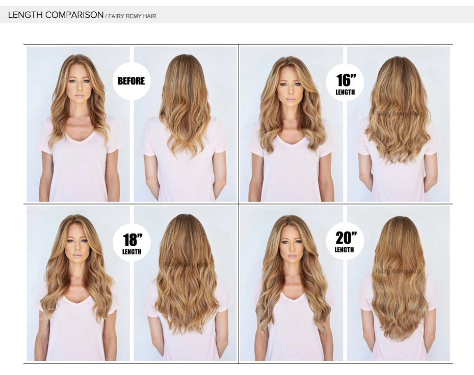 Fairy Remy Hair 20-22" Remy Keratin Flat Tip Human Hair Extensions Straight Capsules Natural Pre Bonded Hair 0.8g/Strand