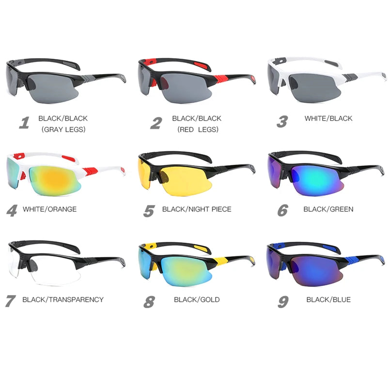 HD Sun Glasses for Driving UV400 Men Glasses Women Cycling Eyewear Sport Anti-Explosion MTB Bicycle Bike Glass Gafas Ciclismo