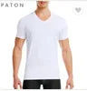 PATON Custom Plus Size Armpit Pads shields Micro Modal Sweatproof T-shirts for Men V Neck Sweat Proof Undershirt