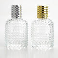 30ml 50ML Transparent Glass Perfume Bottle With Aluminum Atomizer Empty Cosmetic Case For Travel