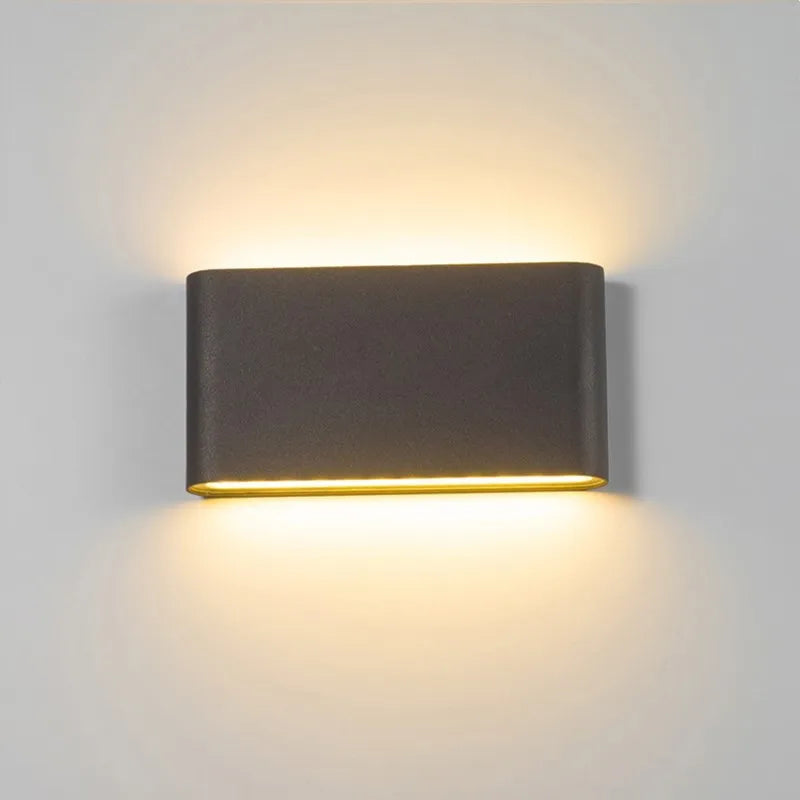 6W 12W LED Wall Lamp Outdoor Waterproof Garden Lighting Aluminum AC86-265V Indoor Bedroom Living Room Stairs Wall Light