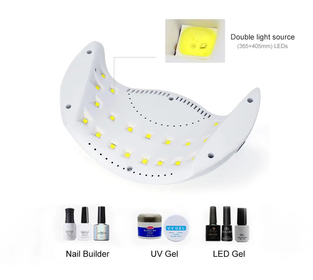 48W UV Nail 2021 Gel Polish Machine SUN X9 Cabins Fast Drying Light Mini Lampara Single Led Nail Cure Lamp