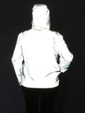 Reflective Jackets Men Autumn 2025 Hip Hop Hooded Coat Windbreaker Waterproof Casual sportswear Night Road Safety Jacket
