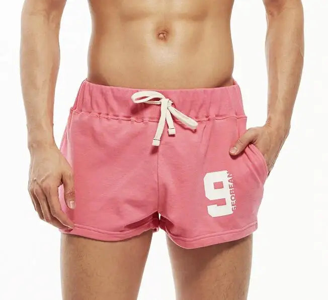 SEOBEAN Men's Shorts Casual Summer Beach Small Cotton Home Shorts Loose Fitness Pockets