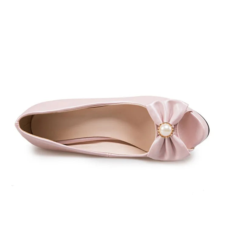 Oversize Large size Big size sandals for women and ladies  Open Toe platform shoes Thick Heel Bowknot The Lolita style