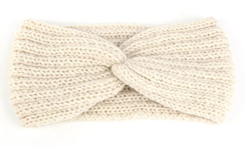 Women Headband Solid Color Elastic Hair Bands Twisted Knitted Turban Headwrap  Winter Girls Hairband Fashion Hair Accessories