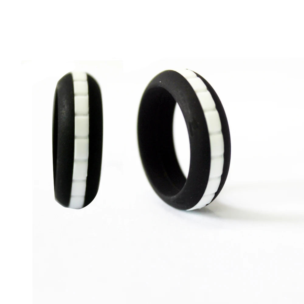 DIY Style Women Silicone Wedding Ring Thin Breathable Silicone Sports Rings for Men