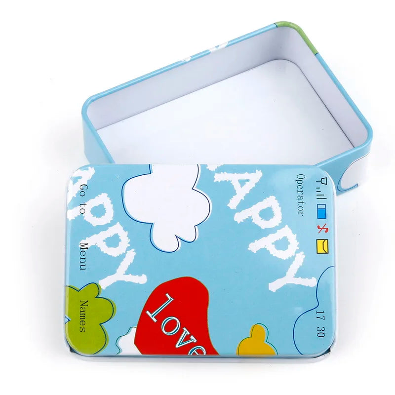 Mini Tin Metal Box Case for Candy Storage Small Metal Box Diy Coin Earrings Headphones Gift Box 9cm*6.5cm*2.5cm