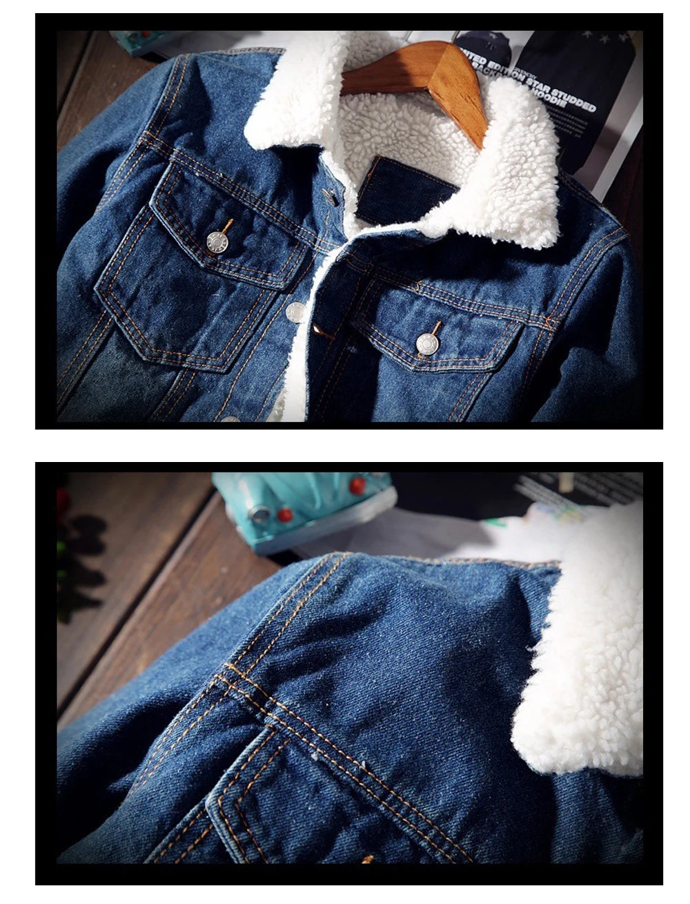 Winter Men's Denim Jackets Fashion Men Retro Fleece Thick Warm Jean Jacket Outdoor Men Thermal Cowboy Windbreaker Jeans Coats