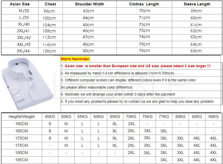 Brand New Men Shirt Male Dress Shirts Striped Men's Casual Long Sleeve Business Formal Plaid Shirt camisa social