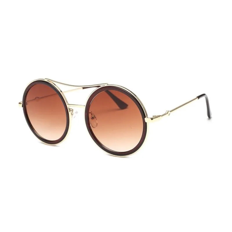 Luxury Round Two Tone Sunglasses For Ladies Sexy Classy Fashion Sun Glasses Stylish Designer Brand Eyewear
