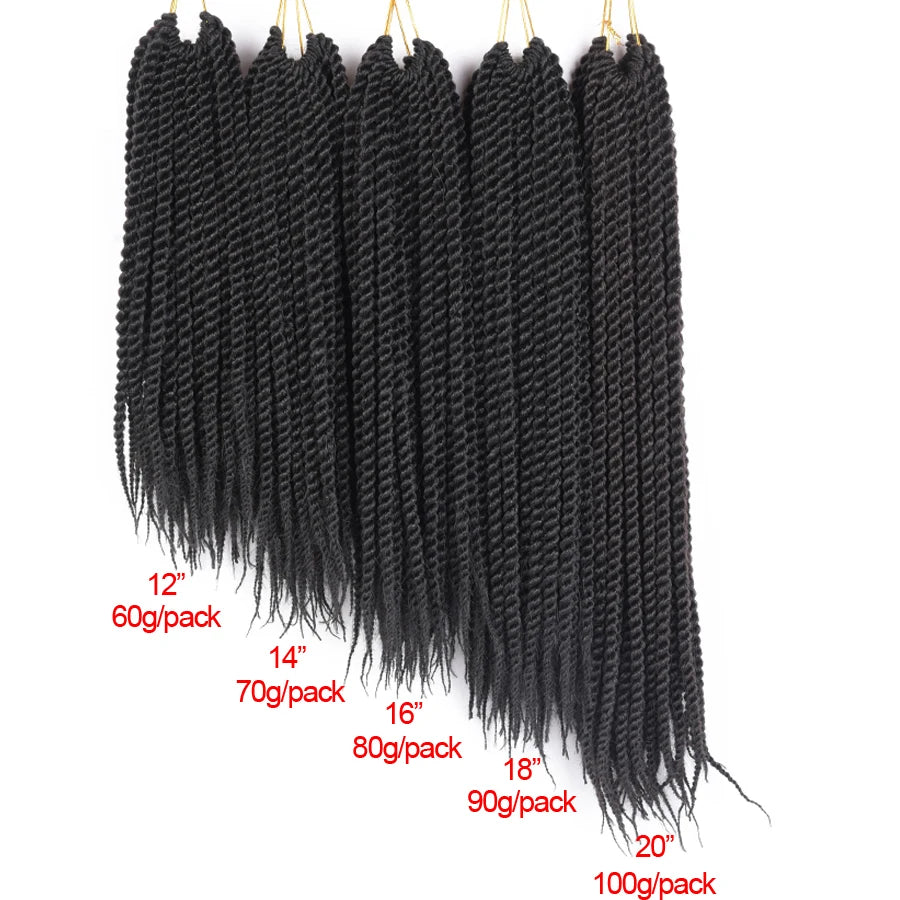 TOMO 14" 18" 22" 22 Roots Synthetic Senegalese Twist Hair Crochet Braids Crochet Hair Extensions Ombre Red Braiding