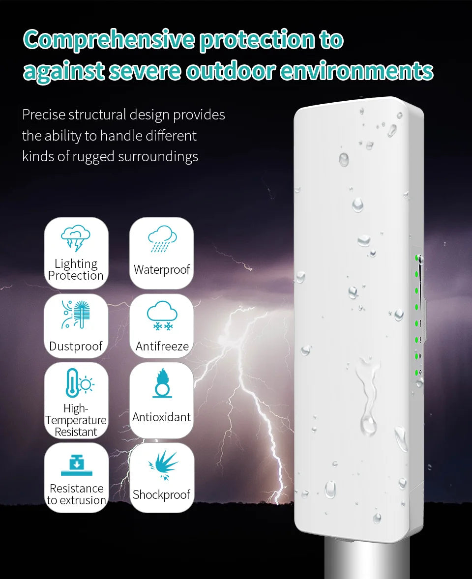 COMFAST 300Mbps Outdoor Wifi Repeater Wireless Bridge 2.4G Wifi CPE Bridge Long Range Extender Access Point Wifi 3-5KM Coverage