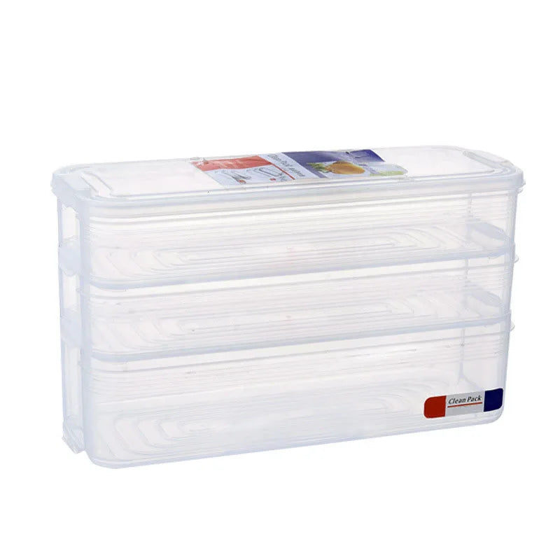 Kitchen Fridge Freezer Space Organizer Refrigerator Storage Rack Shelf Holder Drawer Multi-layer Food Storage Box