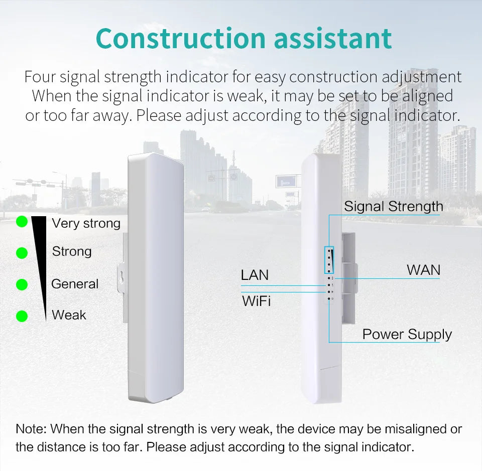 COMFAST 300Mbps Outdoor Wifi Repeater Wireless Bridge 2.4G Wifi CPE Bridge Long Range Extender Access Point Wifi 3-5KM Coverage