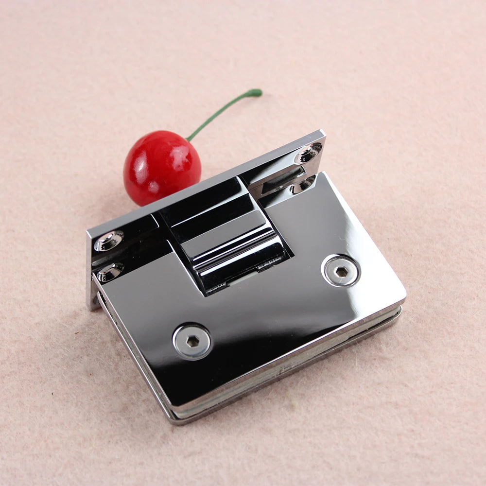 Top Supplier 90 Degree Glass Door Hinges Brass Pivot Shower Fittings with Chrome Finish for Hotels Bathrooms