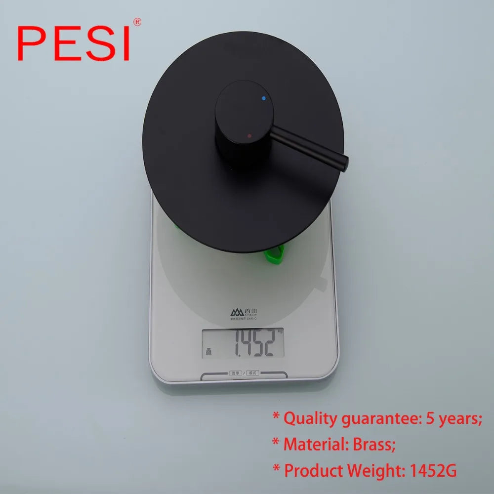 All Brass Shower Faucet Mixing Valve 1/2/3 Ways Concealed Easy-mount Box Brass Concealed Valve Wall Mount Wholesale Mate Black