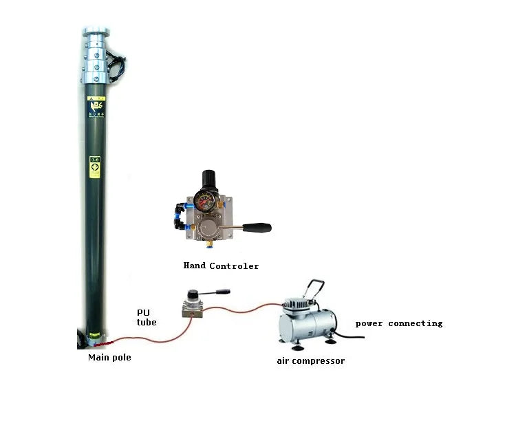 4m 35kg Load 13feet Extended 1.38m 4.5feet Close Telescommunication Antena Mast Wifi Tower Telescopic Heavy Duty Pole
