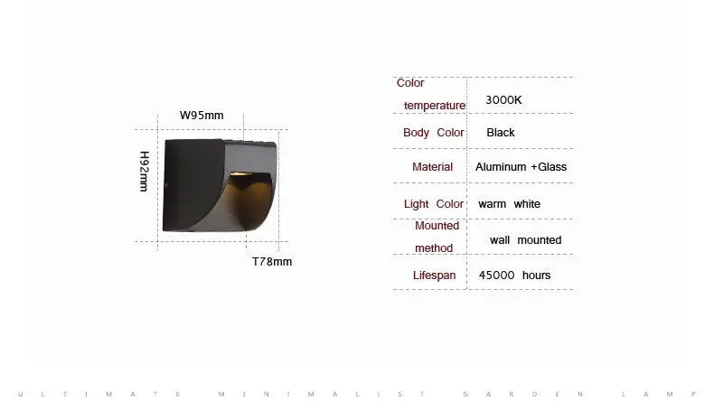 Outdoor wall lamp waterproof LED garden light door exterior lighting fixtures terrace balcony garden Luminaria