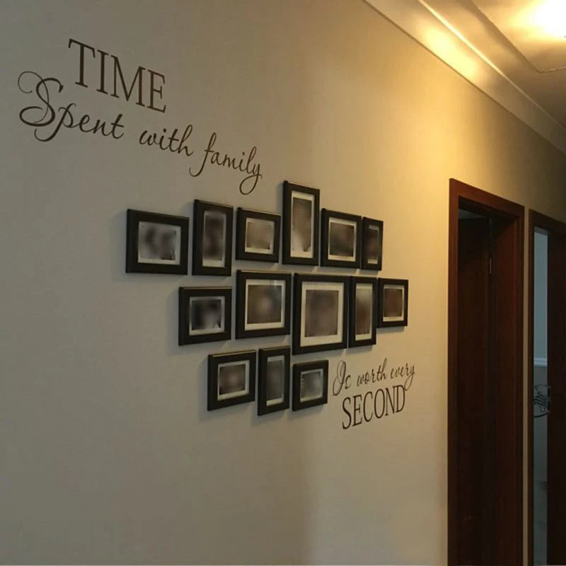 Modern home wall decal - family wall sticker - modern wall stickers home decor , Not including photo frames f2063