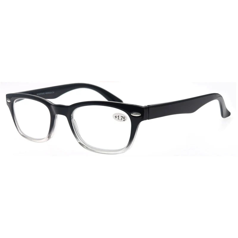 Reading Glasses for Men Sun Readers Comfort Spring Hinge Square Frame Readers for Women Tortoise Black +1.0+1.5+2.0+2.5+3.0+1.75