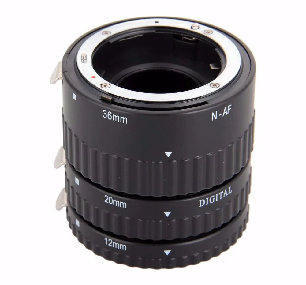 Meike N-AF-B Auto Focus Macro Extension Tube Set 12 20 36mm Adapter Ring For Nikon D3100 D5000 All DSLR AF AF-S DX Camera Lens
