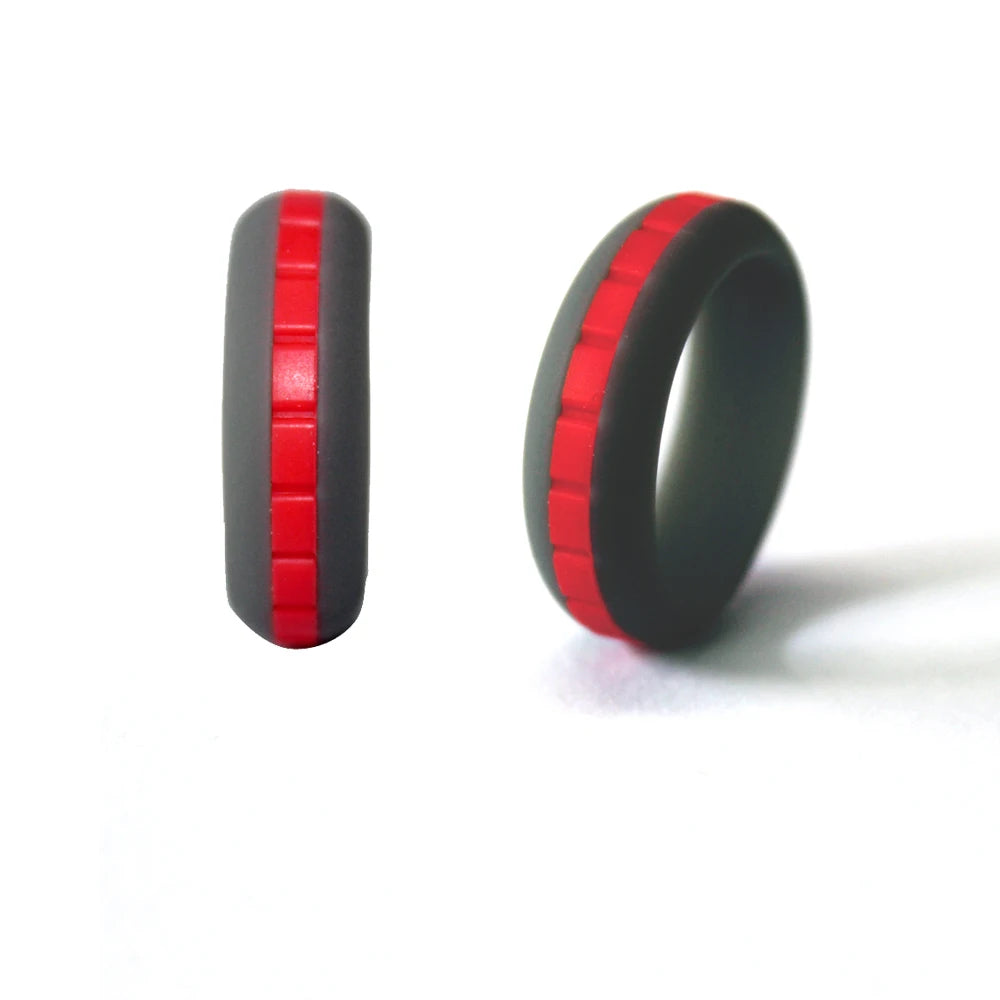 DIY Style Women Silicone Wedding Ring Thin Breathable Silicone Sports Rings for Men