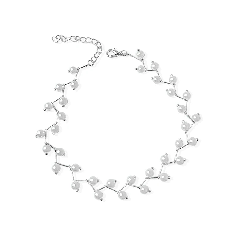 NK284 Hot Trendy Elegance Statement Necklace Charm Simulated Pearl Beads Choker Neck Jewelry For Women Kolye Collier Femme
