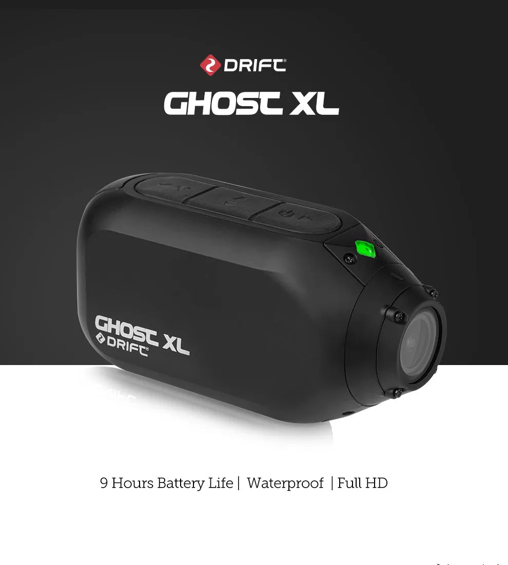 Drift Ghost XL Action Camera 1080P Sport Camera WiFi with Rotating Lens and Dash Cam Mode IPX7 Waterproof Motorcycle Helmet Cam