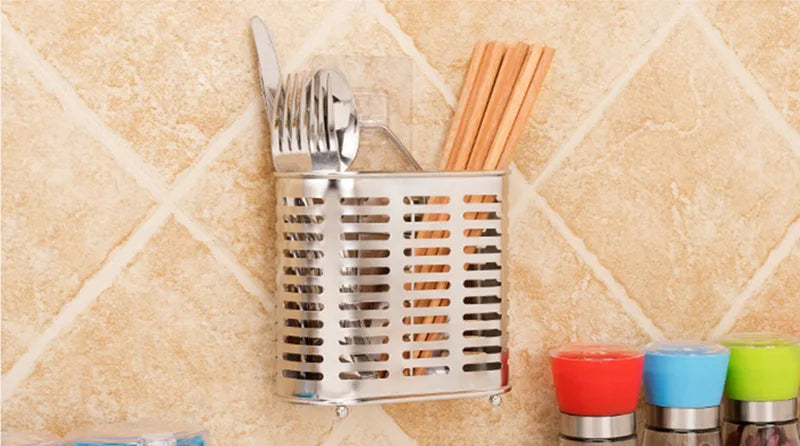 Kitchen Organizer Stainless Steel Dish Drainer Kitchen Tableware Storage Rack Chopsticks Spoon Fork Storage Holder For Kitchen